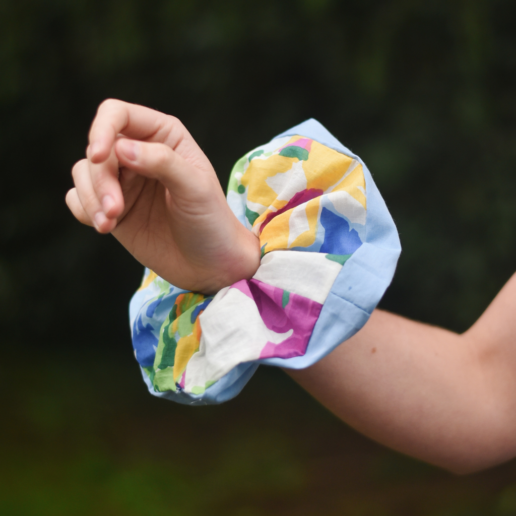 Chouchou L - Fleuri et bleu mer